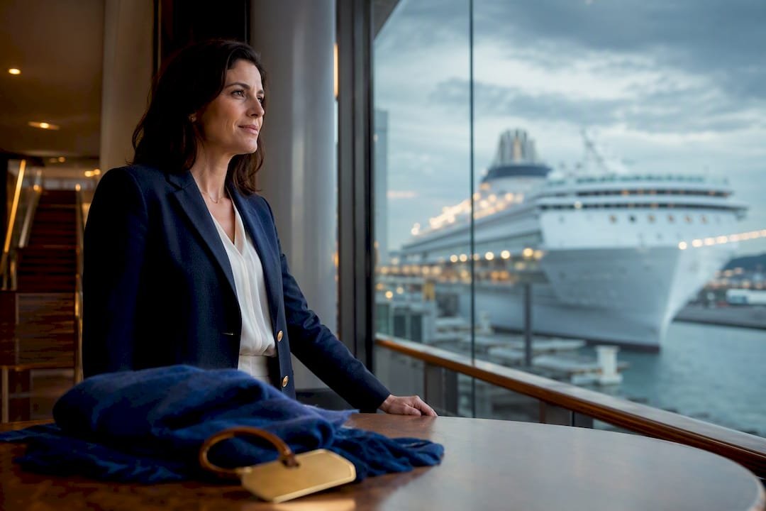 Travel advisor at a cruise trade briefing