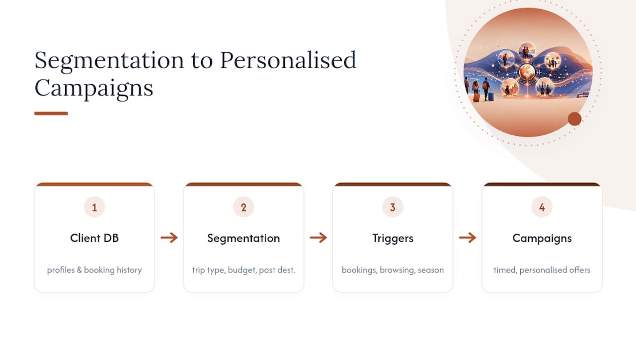 Client segments routed to targeted campaigns
