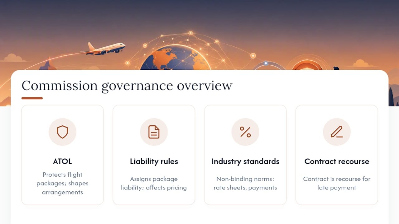 What rules and standards govern commission payments? — overview diagram