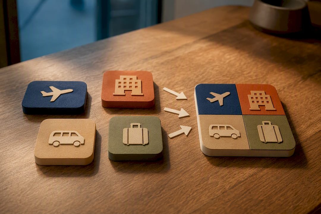 Travel components combined into one package