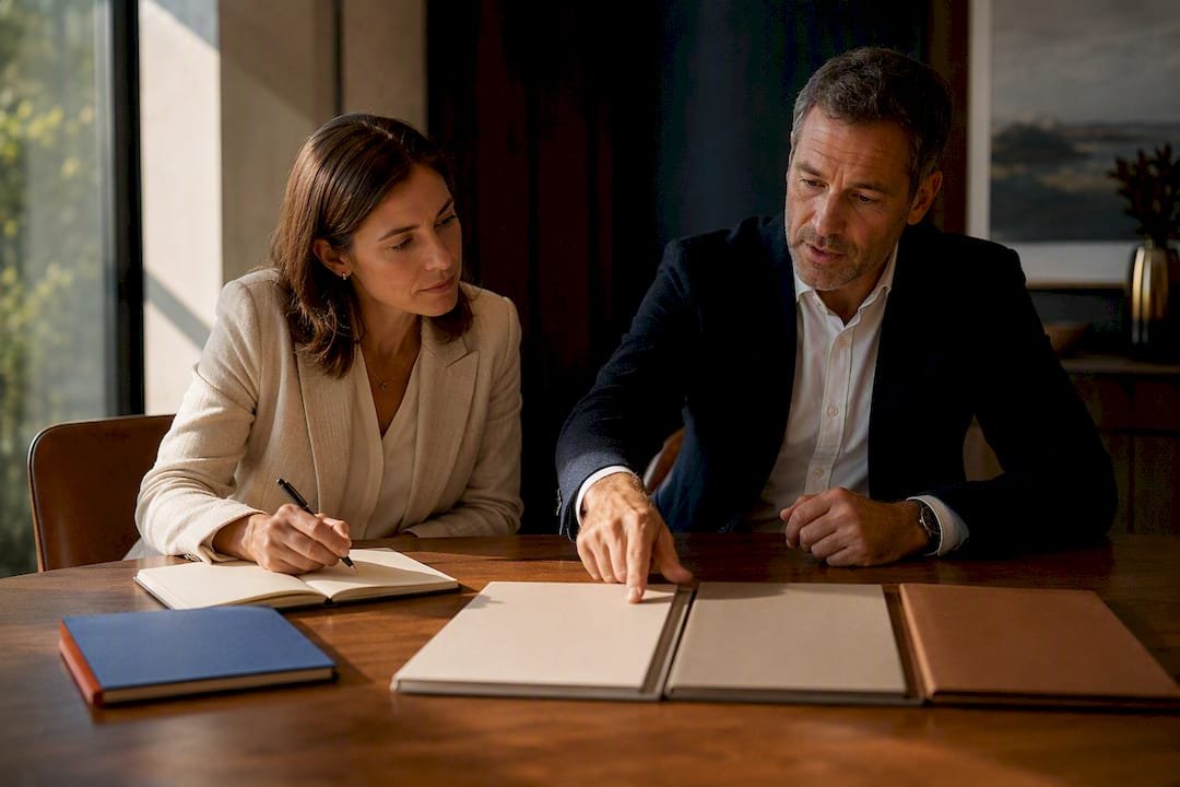 Travel insurance broker reviewing cover options