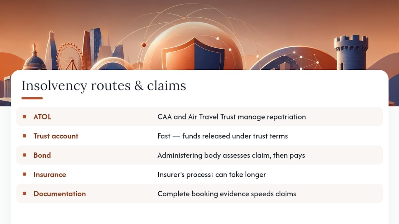 What happens if my travel agent becomes insolvent? — overview diagram